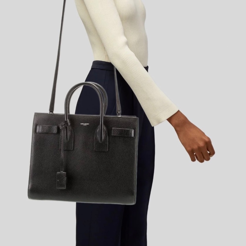 Saint Laurent Leather Sac De Jour Small